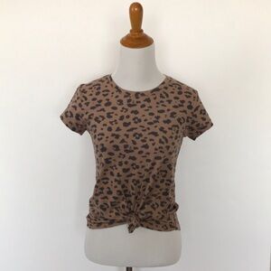 NWT Abercrombie & Fitch Leopard Print Short Sleeve Tee
